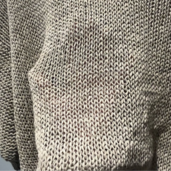 Roberto Collina Oversized Slouchy Dolman Sleeved Open Knit V-Neck Sweater - Picture 5 of 9